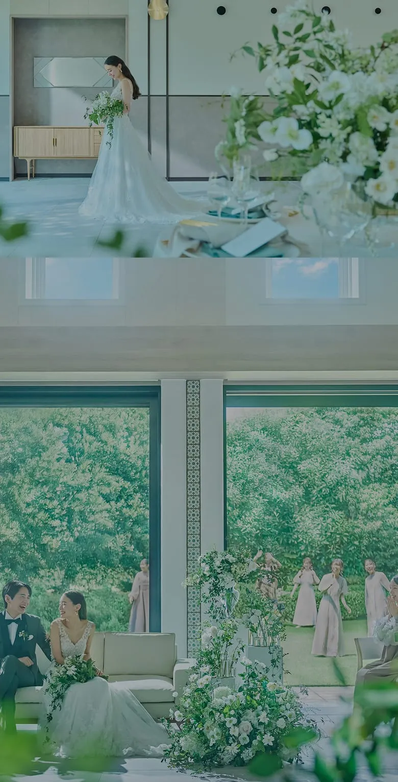 ウェディングドレスの背景