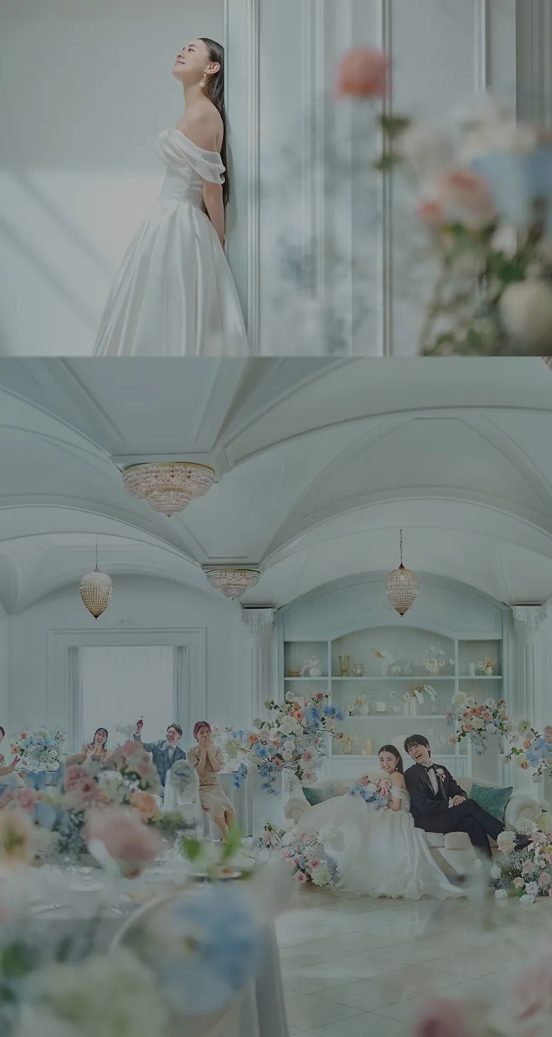 ウェディングドレスの背景