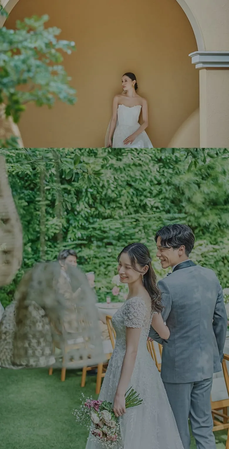 ウェディングドレスの背景