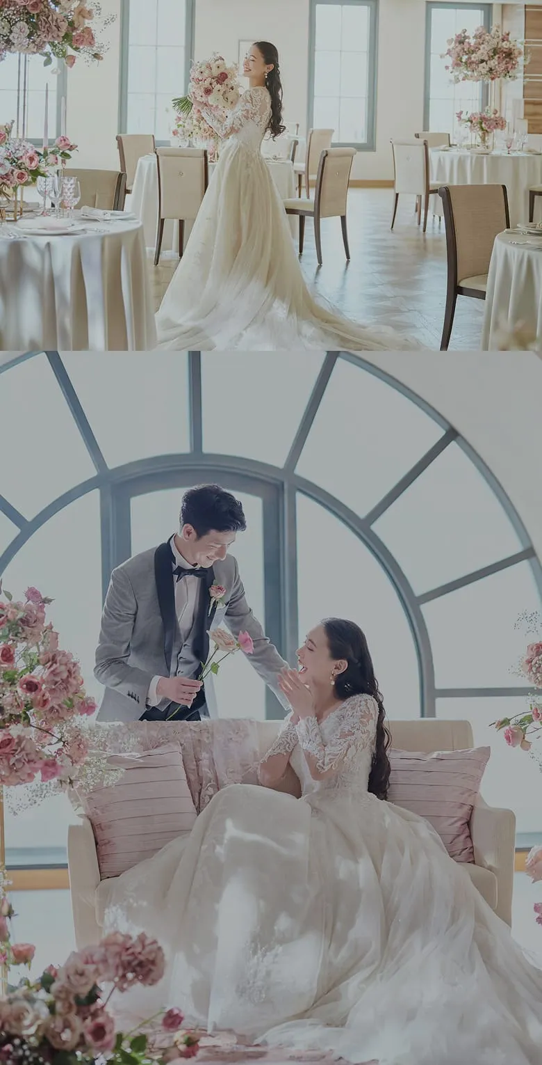 ウェディングドレスの背景