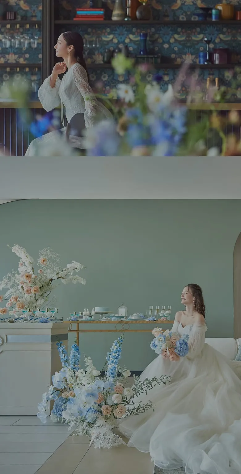 ウェディングドレスの背景