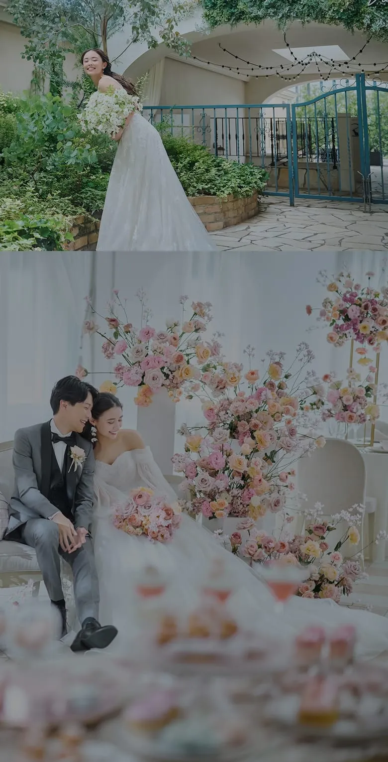 ウェディングドレスの背景