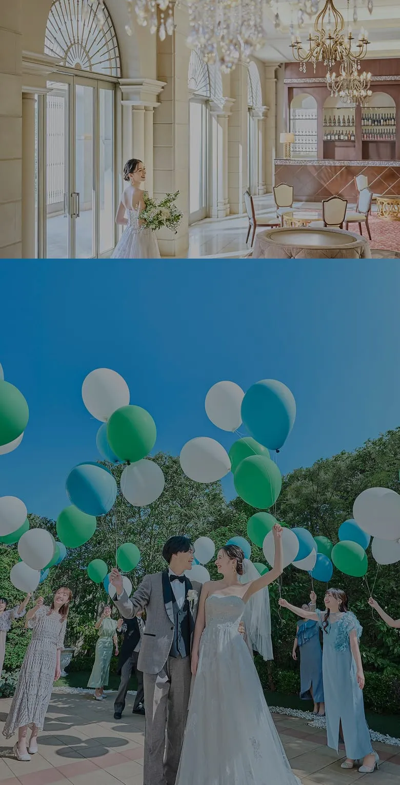 ウェディングドレスの背景