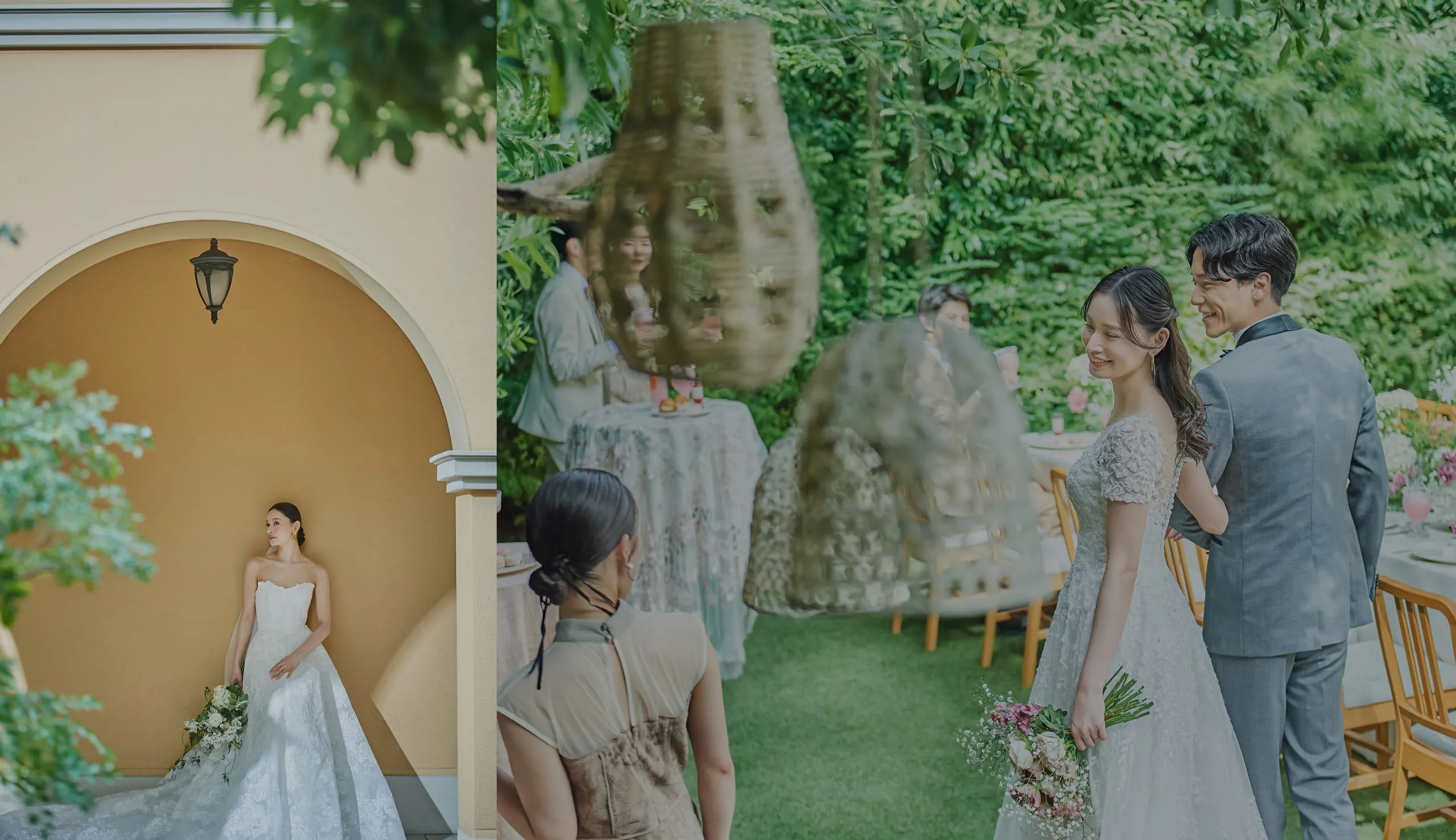 ウェディングドレスの背景