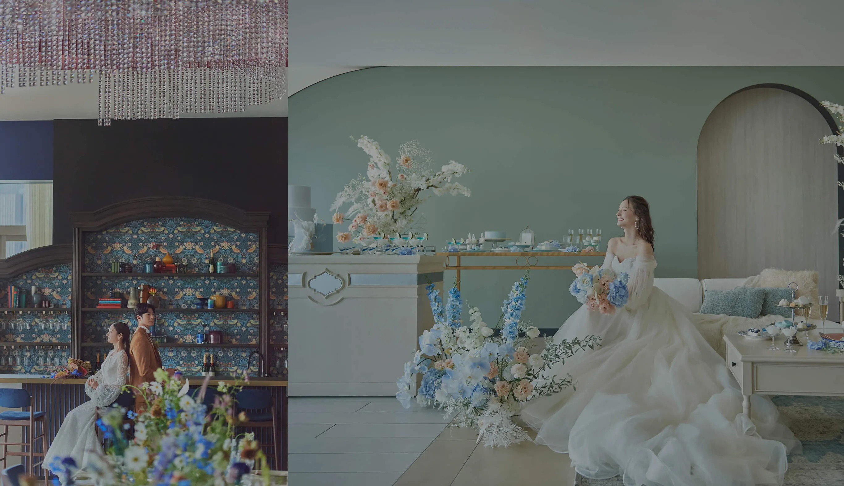 ウェディングドレスの背景