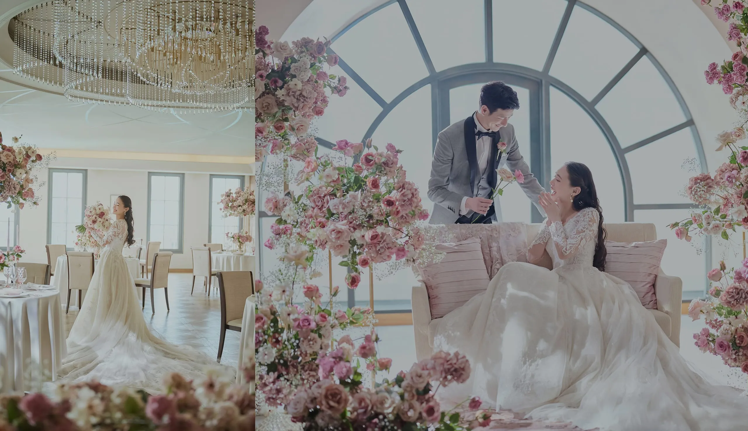 ウェディングドレスの背景