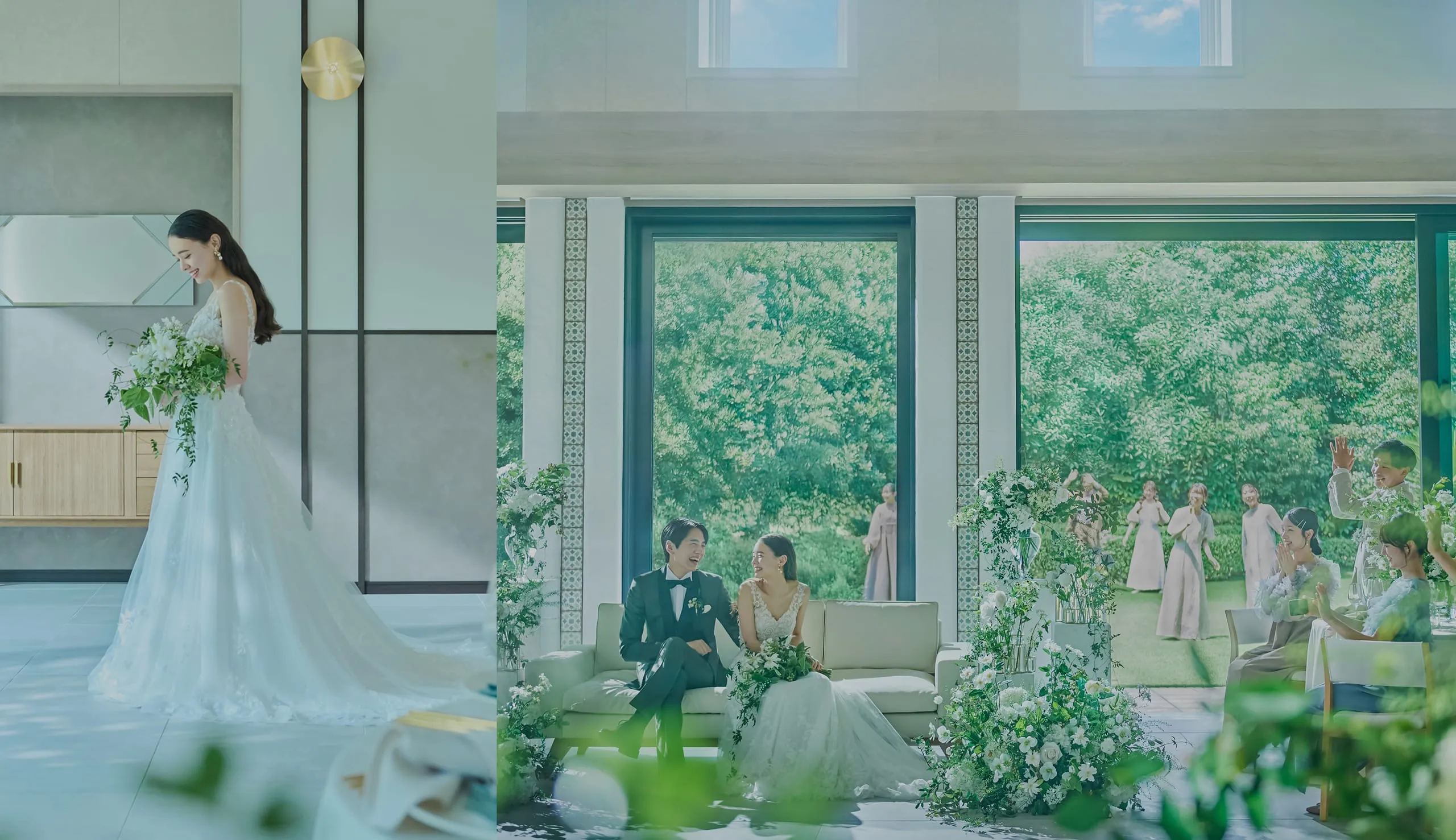 ウェディングドレスの背景