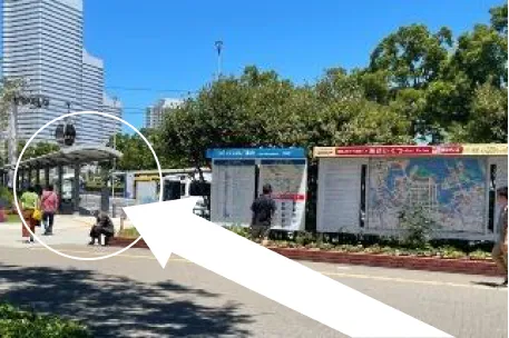 桜木町のバス乗り場までのルート3