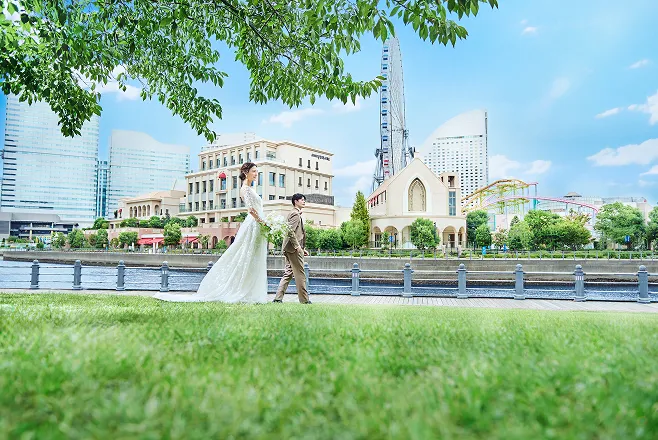 みなとみらいの象徴
街と海がおふたりを祝福する場所