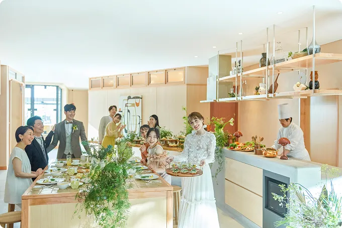 温もりを生むオープンキッチン