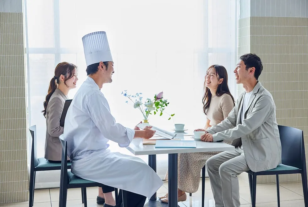 シェフとの打ち合わせ画像