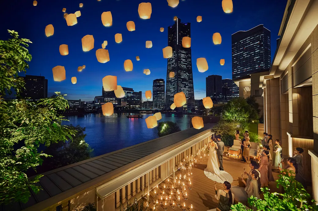 幻想的なナイトウェディング