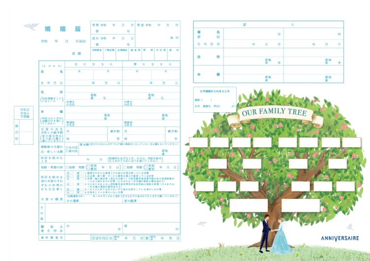 かわいい婚姻届とオリジナルフォントを無料でダウンロード アニヴェルセル