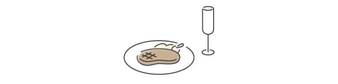 披露宴の料理を選ぶ