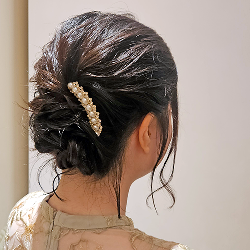 結婚式参列のゲスト髪型