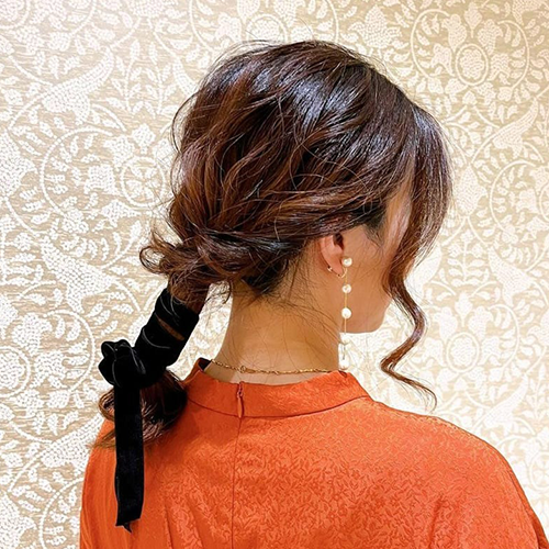 結婚式参列のゲスト髪型