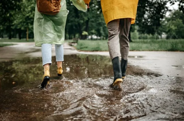 雨,春デート,カップル