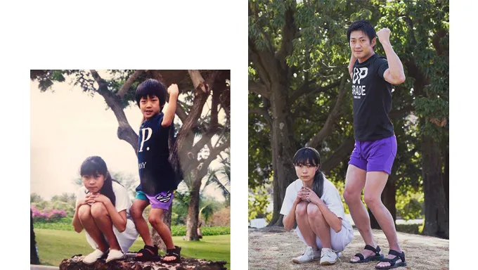 あの頃と同じポーズで写真をとってみよう!