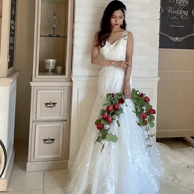 度美しい花嫁姿に♡マーメイドラインのウェディングドレス選
