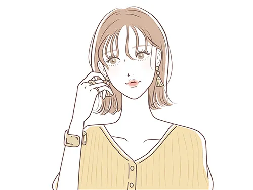 女性の顔のイラスト