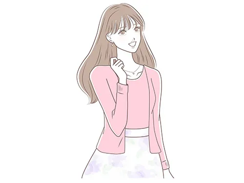 女性の顔のイラスト