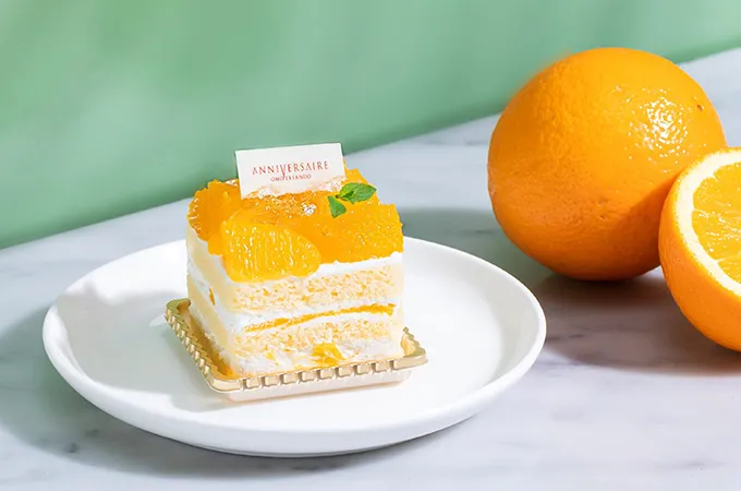 「オレンジのショートケーキ」