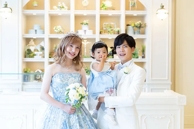 【WEDDING REPORT】パパママキッズウェディング♡チャペルでの誓いのキスは子供と3人で