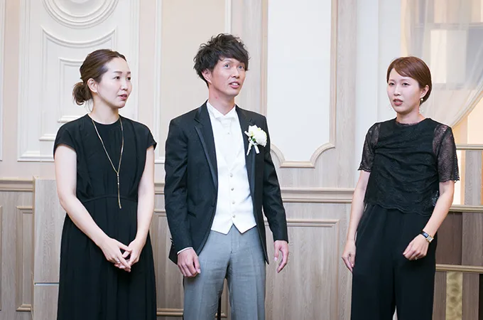 新郎と姉2人