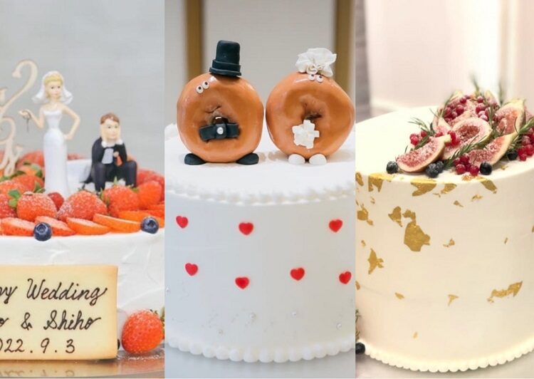 おしゃれな一段ウェディングケーキ!シンプル/花/いちごなど円柱ケーキ10選【今週のスタスナ】