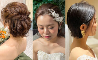 ウェディングドレスに似合うショートヘアの花嫁ヘアアレンジ10選【今週のスタスナ】