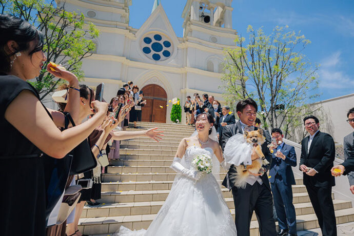 結婚式,犬,演出