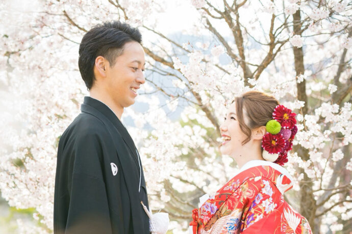 桜,結婚式,前撮り