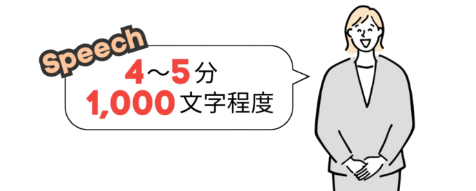 友人代表スピーチの長さ