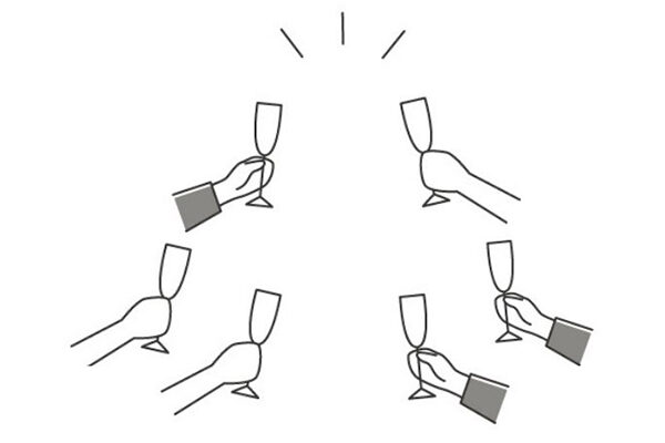顔合わせ食事会の乾杯