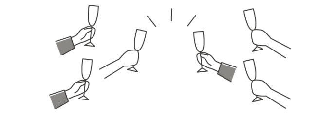 顔合わせ食事会の乾杯