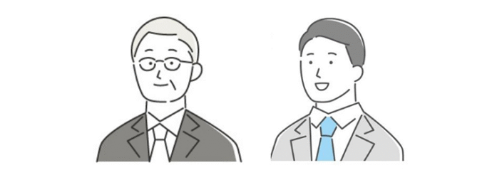 顔合わせ食事会の挨拶をする新郎と父親