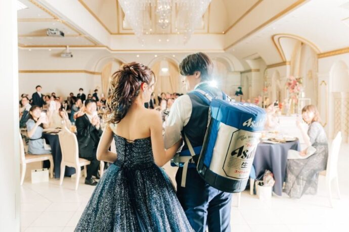 結婚式のビールサーブの演出
