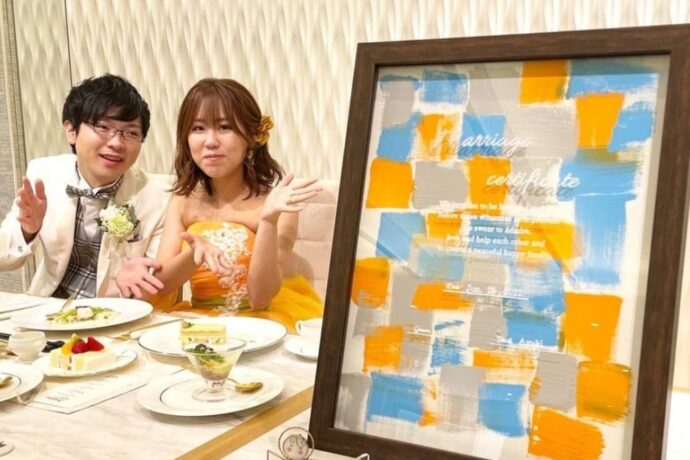 結婚式のウェディングキャンバスの演出