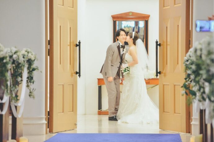 結婚式のクロージングキスの演出