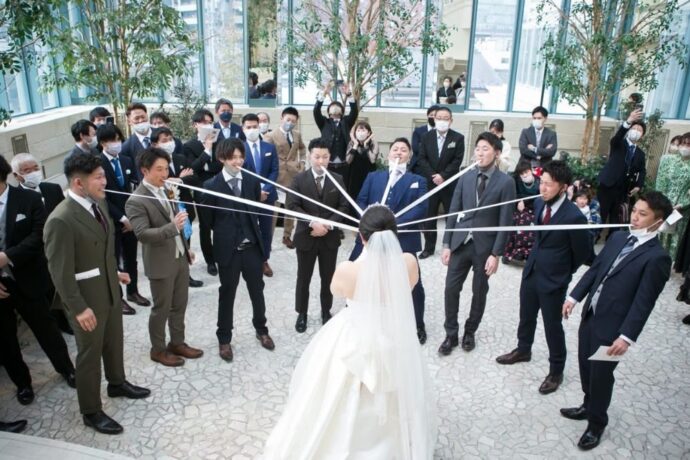 結婚式のゴムパッチンプルズの演出
