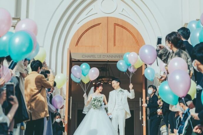 結婚式のバルーンリリースの演出