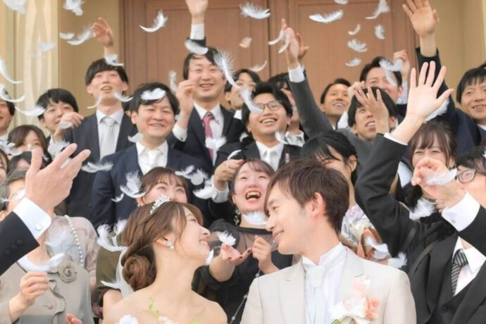 結婚式のフェザーシャワーの演出