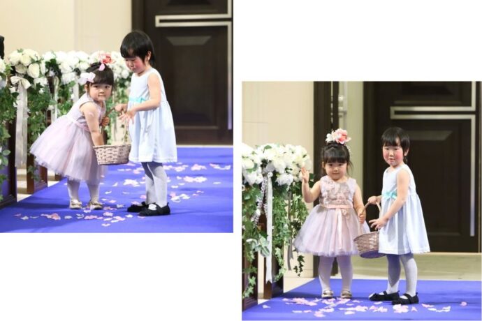 結婚式のフラワーガールの演出