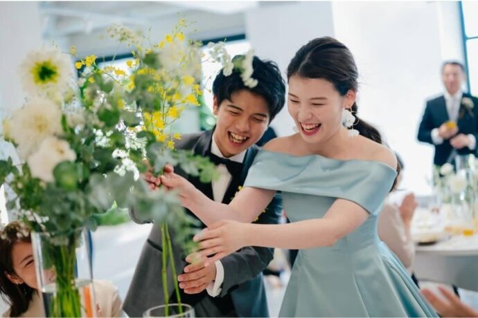 結婚式のフラワーサービスの演出