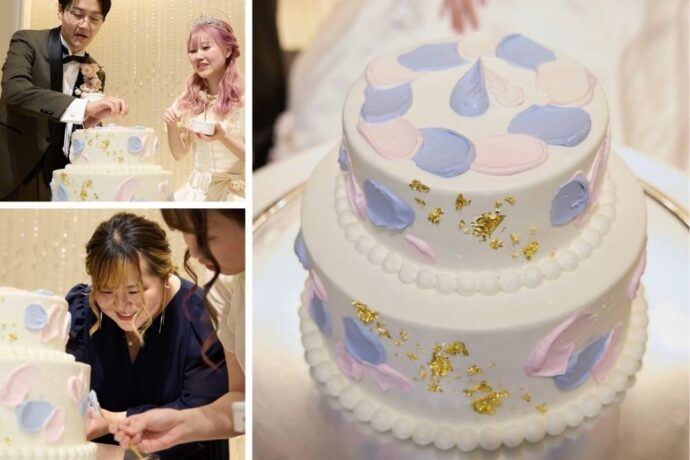 結婚式のペイントケーキの演出