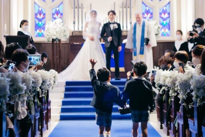 結婚式のリングボーイの演出