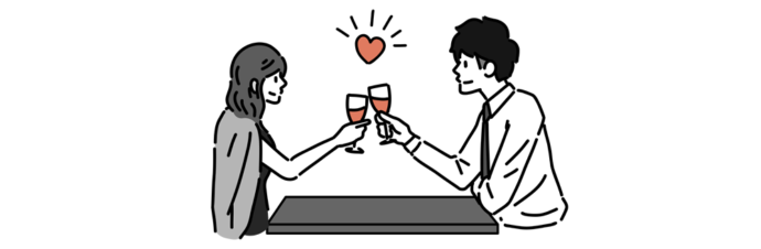 結婚記念日をお祝いする夫婦