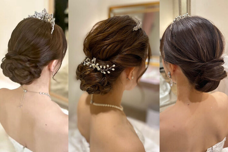 シニヨン×ティアラの花嫁ヘアアレンジ10選♡王道からトレンドまで【今週のスタスナ】