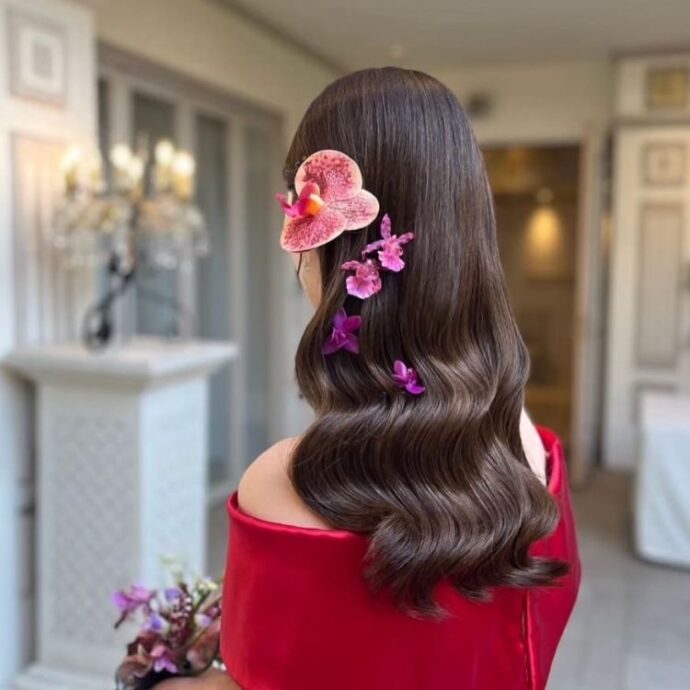 ダウンヘア　花嫁