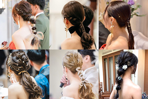 花嫁のヘアアレンジ(ローポニー)